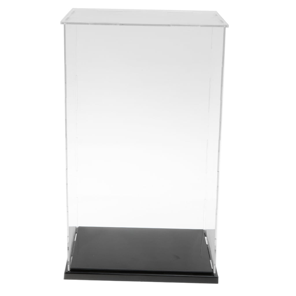 19x15x37cm Acrylic Model Display Case with Plastic Base Clear Show Box 