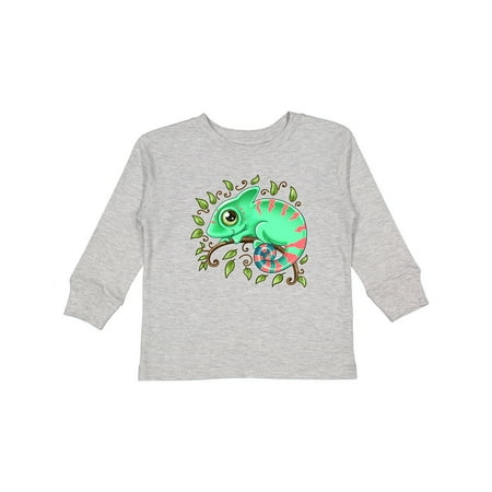 

Inktastic Tiny Cute Chameleon Gift Toddler Boy or Toddler Girl Long Sleeve T-Shirt