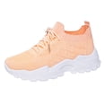 thumbnail image 3 of Rokment Women's Slip on Walking Shoes Comfortable Lightweight Memory Foam Casual Work out Sneakers for Tennis Running Outdoor Sports Orange Size 6.5, 3 of 5