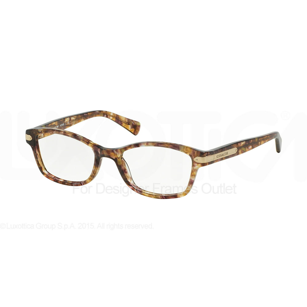 COACH Eyeglasses HC6065 5287 Confetti Light Brown 49MM - Walmart.com ...