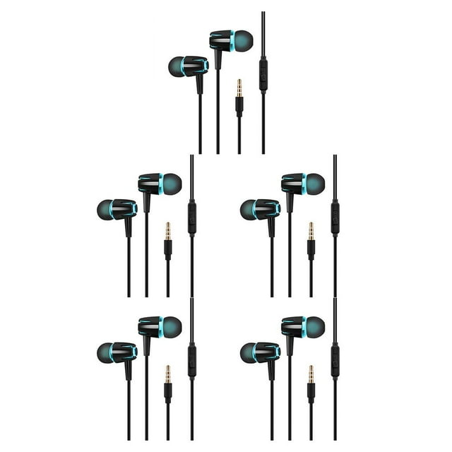 Bearachild Wired Earphone In-Ear Sport Running Music Portable Jack Laptops 3.5mm with Play Earbuds Mobile TV Headphones Phone Type2