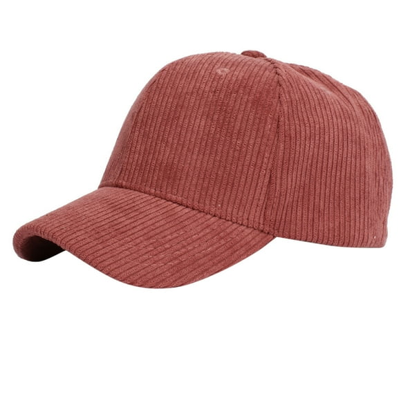 Pxiakgy womens baseball caps Corduroy Baseball Cap For Men Women Sports Hats Warm Outdoor Travel Gift hats for women Watermelon Red + One size