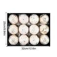 thumbnail image 3 of Christmas Ornaments, 12PCS White and Gold Embossed Christmas Balls Hanging Decorations for Tree Garland Wreath Indoor Outdoor Holiday Party Decor, 3 of 7
