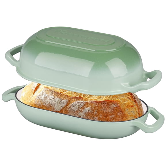 Olla holandesa de hierro fundido VORRINGARD 36x14 cm 5 qt verde