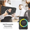 thumbnail image 3 of Funda para Samsung Galaxy Tab S10 Lite/ S10 FE/ S9 FE 10.9 pulgadas/Tab S9 11 pulgadas, funda protectora resistente a prueba de golpes con protector de pantalla, soporte giratorio de 360°, 3 of 9