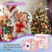 Seckton Upgrade Kids Digital Camera with Cute Silicone Cover, Toy Cameras for Girls Age 3-10 Christmas Birthday Gifts-Pink