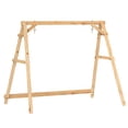 thumbnail image 1 of Outsunny Porch Swing Frame, A-Frame Wooden Swing Stand with Reinforced Bars, 1 of 10