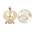 thumbnail image 2 of New 14k yellow Gold Scarab Egyptian falcon Pendant charm gift fine jewelry 4.6g, 2 of 12