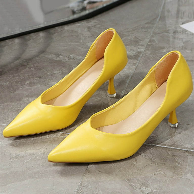 Yellow heels shop size 11