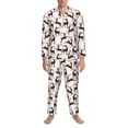 thumbnail image 3 of Sikiie Christmas Plaid Moose Mens Pajama Set, Soft Warm Long Sleeve Sleepwear, Cozy Button-Down Pjs for Men-Large, 3 of 7