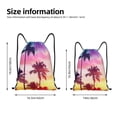 thumbnail image 2 of Defioc Tropical Palm Tree at Sunset for Drawstring Backpack Sports Gym Bag for Women Men Children Adult Sackpack Yoga Bag for Wet Swimming,Gym,and Workout Gear -Small, 2 of 9