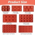 thumbnail image 2 of Red 2pc Small Cavity Semi Sphere Silicone Non-Stick Baking Mold, 24-Cavity for Making Jelly and Cake, 2 of 5