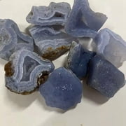 EOEMY 50-80G Aaa Natural Blue Lace Agate Druzy Geode Quartz Crystal Specimens Gemstone