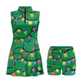thumbnail image 5 of Yuyamidu 2 Pieces Colorful Lights Womens Tennis Dress with Built in Shorts Green Christmas Sleeveless Golf Dresses Athletic Workout Dress with Pockets Pickleball Outfits Size XL, 5 of 8