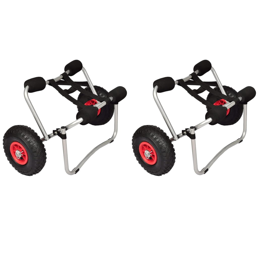 vidaXL Kayak Cart Kayak Trailer Canoe Rack Trolley Kayak Carrier Aluminum