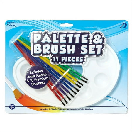 Horizon Group USA Kids Craft Palette & Brush Set, 11 Piece