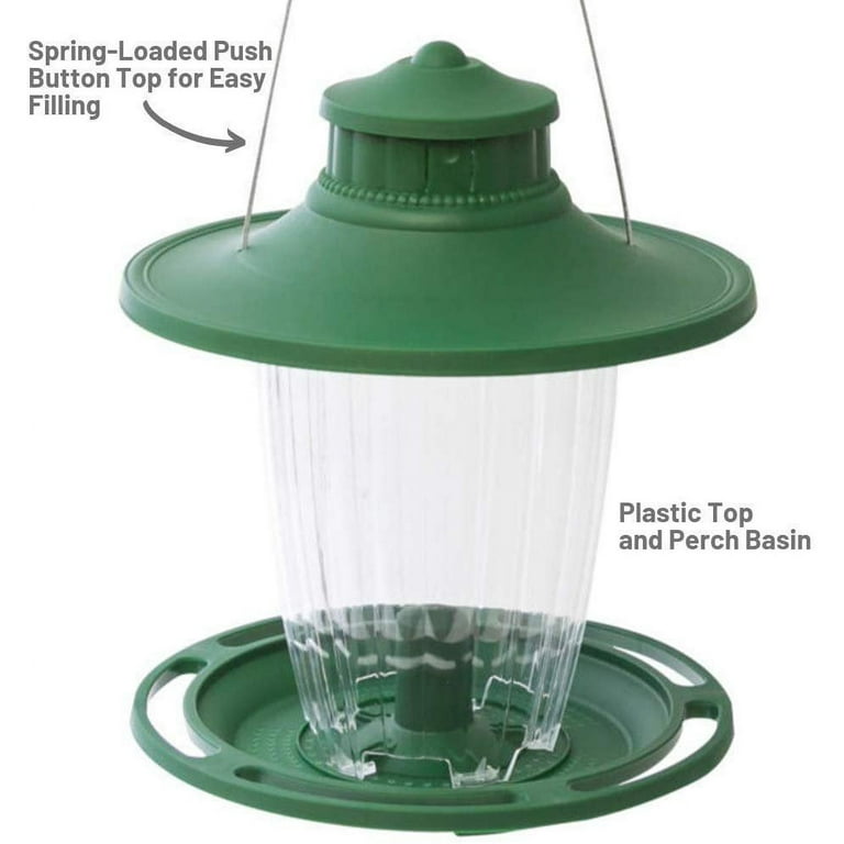 Stokes Select Bird Feeder, 5 Feeding Ports, 4.3-Lbs Bird Seed Capacity, Lantern-Style Wild Bird Feeder, Green Stokes Select Bird Feeder, 5 Feeding Ports, 4.3-Lbs Bird Seed Capacity, Lantern-Style Wild Bird Feeder, Green