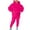 Hot Pink, variant on Prolriy Sweatsuits for Women Ladies' Solid Color Sweater Casual Suit Sportswear Long Sleeved Trousers Two Piece Set Womens 2 Piece Outfits White M