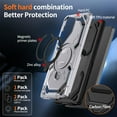 thumbnail image 4 of Dteck Magnetic Case for Samsung Galaxy S24 Ultra,Shockproof TPU+PC Ring Holder Case Compatible with Mag Safe Military Drop Protection Kickstand Back Cover,Gray, 4 of 7