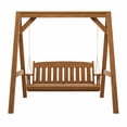 thumbnail image 5 of Amish Casual Mission Swing with A-Frame Stand, 5-Foot, 6Ft Chains, Semi-Solid Black, 5 of 8