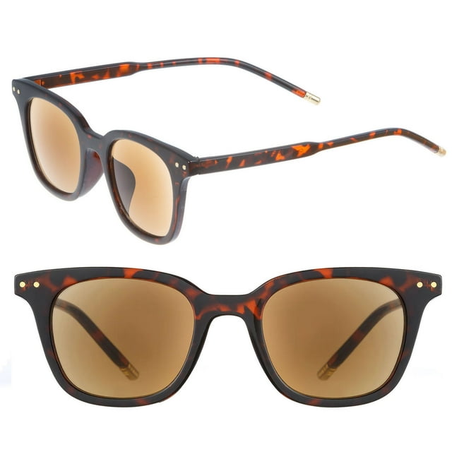 "The Modish" Lunettes de Lecture Mode pour Femmes à Verres Pleins Sans Bifocal - 2 Paires Incluses - Écaille/écaille - 2,00