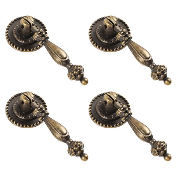 FONDOTIN 4Pcs Vintage Pulls Handles Coffee Minimalist Furniture Hardware for Homeowners