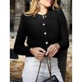 thumbnail image 5 of Womens 2023 Cardigan Sweaters Fall Open Front Button Down Long Sleeve Pockets Casual Chunky Knit Shirt Outerwear, 5 of 7