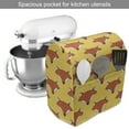 thumbnail image 2 of Fox Stand Mixer Cover, Portrait of Forest Animal Faces Funny Creatures of Nature Cartoon Print, Kitchen Appliance Organizer Bag Cover with Pockets, 5 Quarts, Rust and Mustard, by Ambesonne, 2 of 4