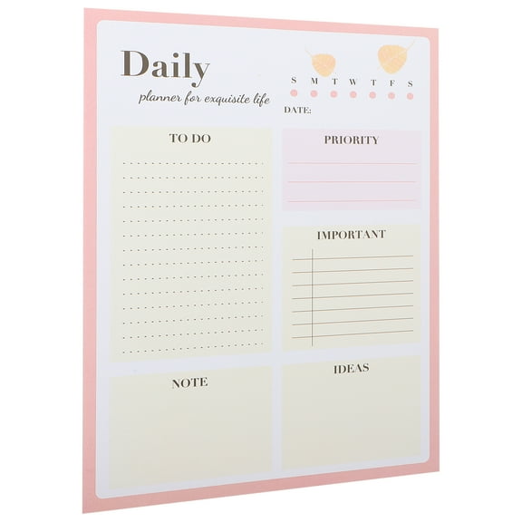 unbranded Plan Stickers Notepad Set Tear-off Notepad Work 21.50X15.70X1.00CM Pink