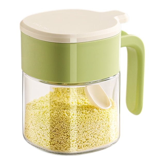 360ml Glass Spice Jars with Flip Lid Kitchen Organizer for Spices, Food Safe and Portable
