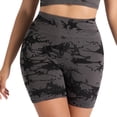 thumbnail image 2 of Biker Shorts Women Tummy Control Workout Shorts Women with Pockets High Waisted Spandex Short for Gym Yoga,Dark Gray M, 2 of 6
