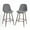 Grey Fabric, variant on Homy Casa 26" Swivel Counter Height Bar Stools Set of 2 with Faux Suede Seat for Kitchen Island Brown