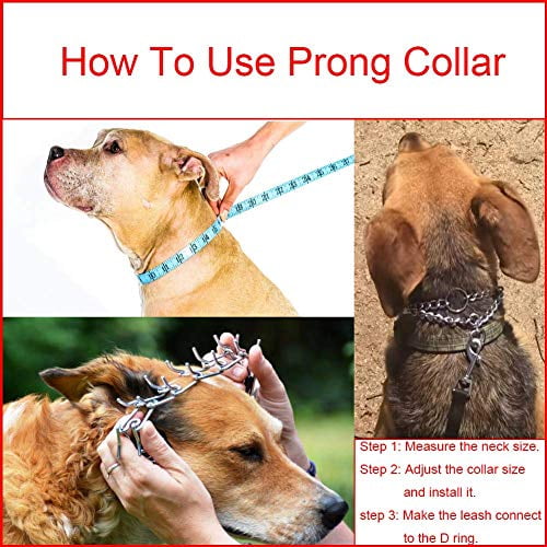 Dog Prong Training Collar with Rubber Tips Pit Bull German Shepherd Metal Pinch Collar Pet Supplies 