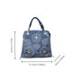 thumbnail image 5 of Bolso de mano de mezclilla con diamantes para mujer, de gran capacidad, con degradado de diamantes, cuadrado, tipo bandolera, 5 of 5