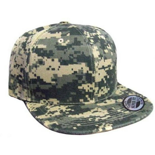 Banian Trading Military Style Camo Snap Back Flat Brim Baseball Caps