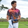 thumbnail image 3 of Fuzoiu Lantern Giraffes Magical Forest Print Men's Polo Shirts Short Sleeve,Golf Shirts for Men,Mens Golf Shirt Moisture Wicking Quick-Dry-3X-Large, 3 of 6
