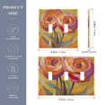 thumbnail image 2 of Yayeee Toggle Light Switch Wall Plate 2-Gang 4.56"x4.48" Decorative Outlet Cover, Purple Abstract Floral, 2 of 7