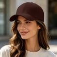 thumbnail image 4 of Baseball Caps For Men And Women Adjustable Casual Baseball Cap Solid Color Outdoor Sun Protection Sports Hat For Workout Golf & Everyday Wear Coffee, 4 of 7