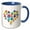 Blue/White, variant on 3drose, Snail Heart I Love Snails, 11oz Two-tone Yellow Mug