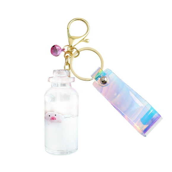 WREESH Floating Quicksand Milk Pig Liquid Pendant Keychain Chain Bag Pendant 20ml