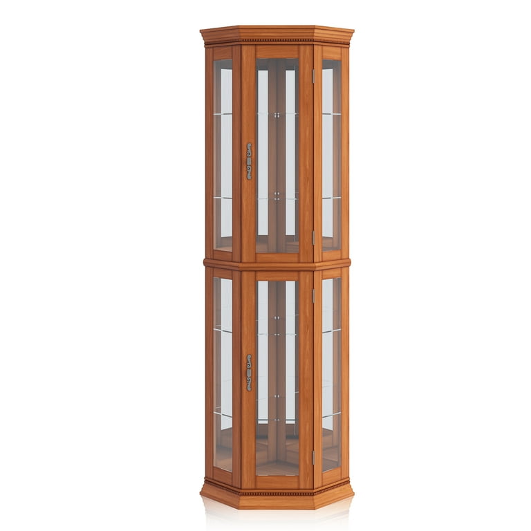 Stained glass display cabinet wooden cedar color Hazelnut clear background  display cabinet for home decoration wall. Measurements: 53x41x6 cm. -  AliExpress