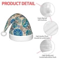 thumbnail image 4 of Honeii Vintage Floral Butterflies Print Hat Santa Claus Hat For Xmas Party, Christmas Caps For Boys Girls Child,Christmas Beanie, 4 of 6