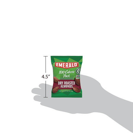 Emerald Dry Roasted Almonds 100 Calorie Packs, 7 ct (Pack of 6)