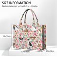 thumbnail image 3 of Large Capacity Tote Bag,Chihuahua and Flower Florals Handbag Fashion Luxury Tote Bag,15.7"x13"x 5.1" Inches,Laptop Compatible, 3 of 6