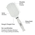 thumbnail image 4 of KareCo Tangle Buster Hair Brush Salon Professional Flexible Paddle, Pearl, Synthetic Bristles, 4 of 6