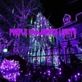 thumbnail image 2 of Cadena de luces moradas, 800 LED, 100 m, cadena de luces moradas, 8 modos, temporizador, enchufable, impermeable, interior, exterior, luces navideñas moradas para Halloween, Navidad, jardín, 2 of 5