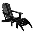 thumbnail image 1 of Ensemble de 2 Pcs Chaise Adirondack Pliante Classique avec Repose-Pieds Ottoman, 1 of 4
