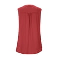 thumbnail image 6 of Womens Cotton Linen Tank Tops, Sleeveless Shirts for Women Summer Casual Vintage Solid Color Ruched Button Up V Neck Dressy Blouses, 6 of 6