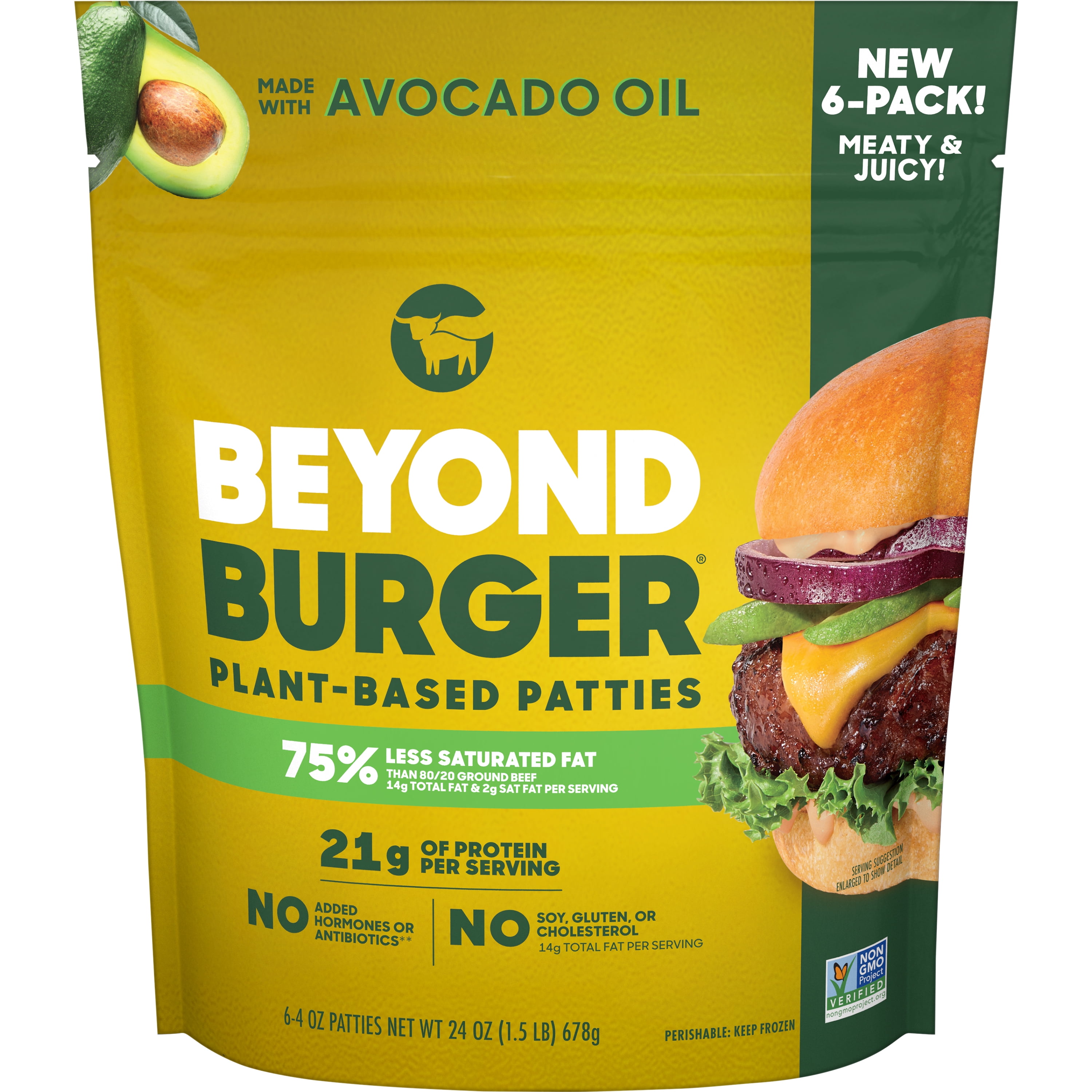 Beyond Meat Beyond Burger Plant-Based Patties 6 pk, 24 oz