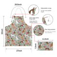 thumbnail image 7 of Cute Boxer Dog and Flowers Florals Apron-Garden Aprons for Women with Pockets-Cotton Linen Waterproof Kitchen Cooking Gardening Aprons Adjustable for Kitchen,Cooking,BBQ and Salon 33x27 Inch, 7 of 7
